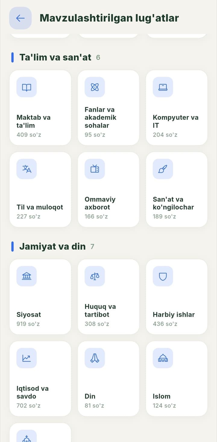 Mavzulashtirilgan lug'at